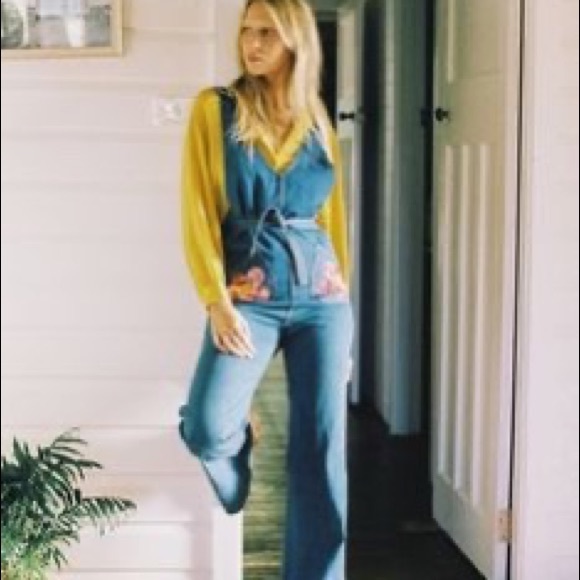 chasing unicorns Pants - Chasing Unicorns Flowers in the Rain Overalls